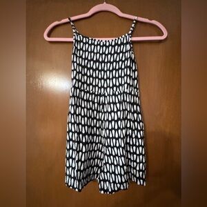 Ava Sky Black and White Kids Romper